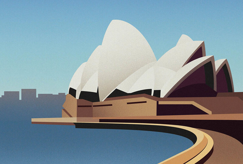 Opéra de Sydney de façon minimaliste